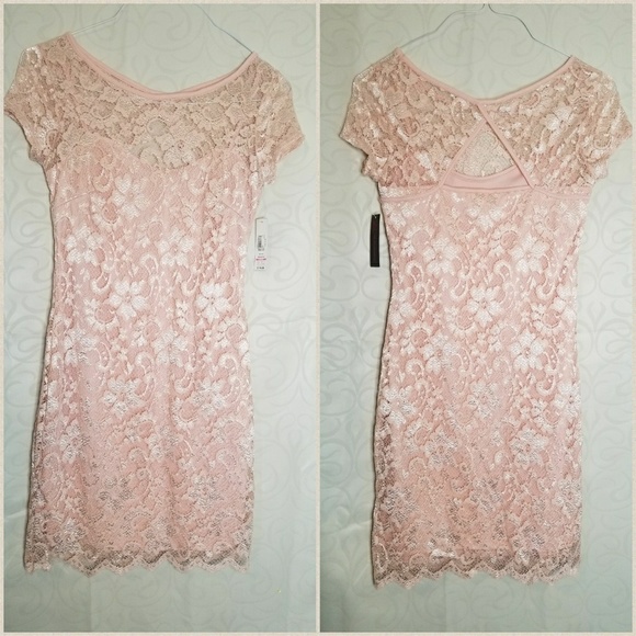 Blush Pink Lace Dress